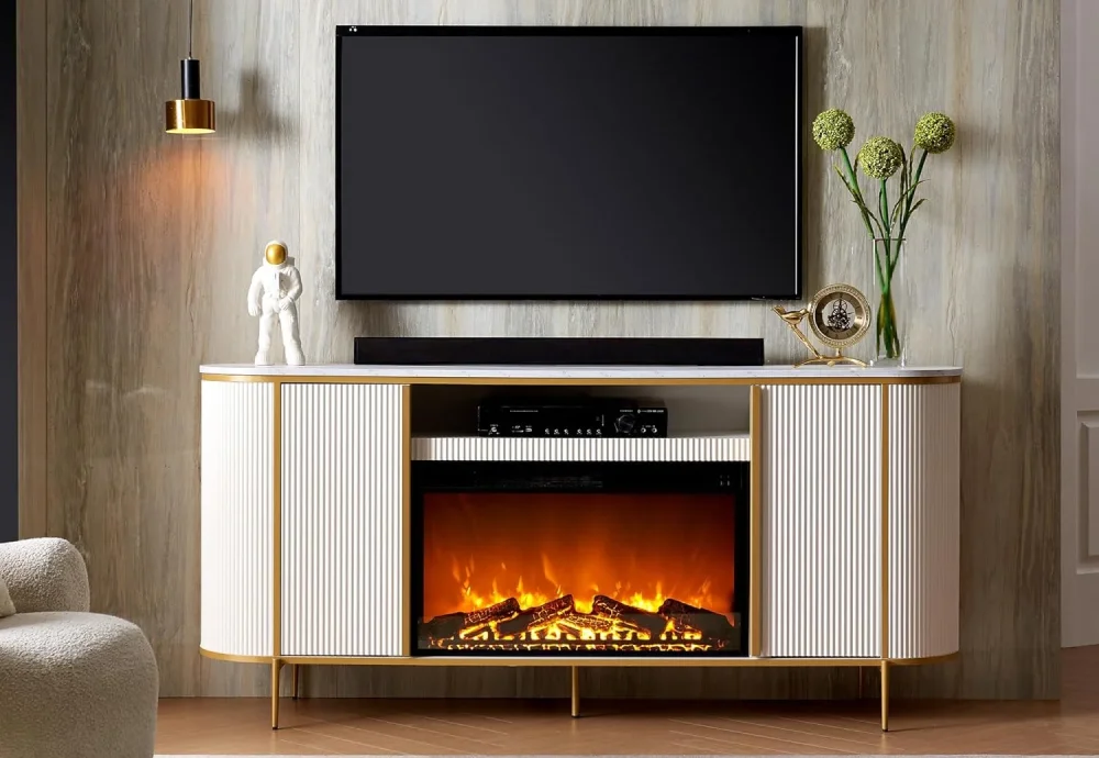 console electric fireplace