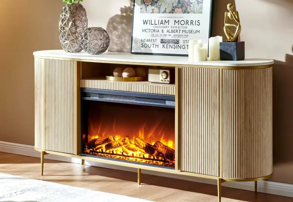 modern electric fireplace tv stand