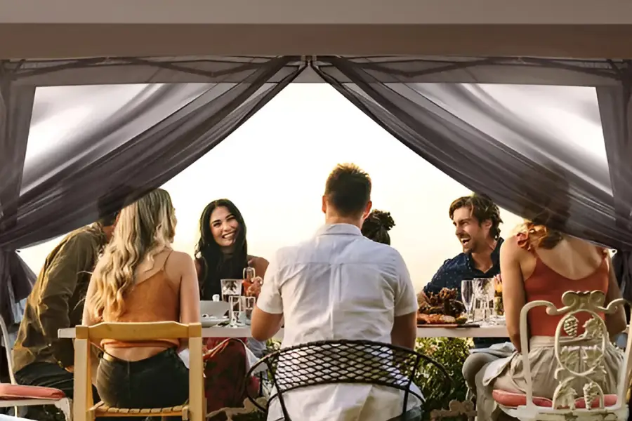 best pop up gazebo with netting and curtains